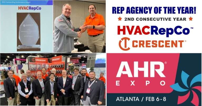 Crescent Tools 2022 Rep Agency of the Year HVAC RepCo