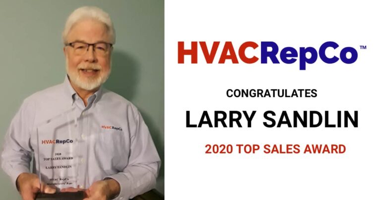 Larry Sandlin 2020 HVAC RepCo Top Sales Award